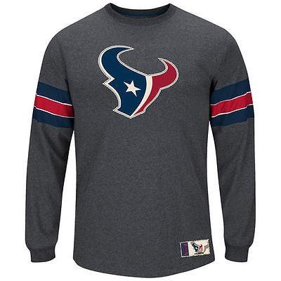 人気急上昇 マジェスティック アメリカ Usa カレッジ 全米 リーグ フットボール Nfl Houston Texans チャコール チーム Spotライト ビッグ テール 長袖 Tシャツ Materialworldblog Com