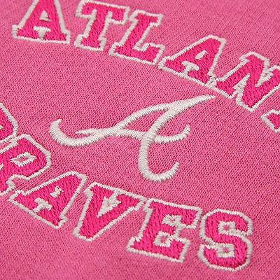 海外バイヤーおすすめ アメリカ Usa メジャー リーグ 全米 Crest 野球 野球 リーグ Mlb Atlanta Crest フルジップ Braves パーカー Girls E ピンク ユース パンダストア