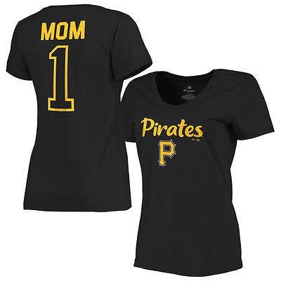 注目の福袋！ リーグ メジャー USA アメリカ 海外バイヤーおすすめ 全米 Tシャツ サイズ プラス Mom #1 Day Mother's 2016 ブラック レディース Pirates Pittsburgh MLB 野球 その他野球ウエア