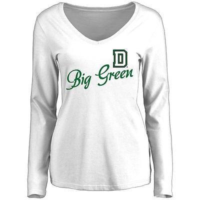 人気ブラドン Dartmouth 全米 USA アメリカ NCAA スポーツ 大学 カレッジ ブランディッド ファナティックス Big Tシャツ 長袖 Fit スリム Dora ホワイト レディース グリーン 記念グッズ