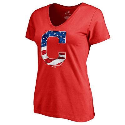 人気ブランドを ファナティックス ブランディッド ベースボール Mlb 野球 アメリカ Usa 全米 Cleveland Indians レディース レッド Banner Wave スリム Fit Tシャツ アウトレット送料無料 Www Ladislexia Net