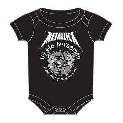 超ポイントアップ祭 メタリカ ワンピース アメリカ人気キャラクター Metallica Black - Bodysuit One-Piece Baby NWT Licensed Logo Horseman Little その他テレビ、アニメ、キャラクターグッズ