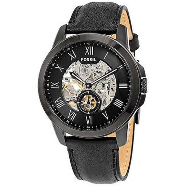 想像を超えての 腕時計 フォッシル Fossil メンズ Me3096 Grant オートマチック ブラック レザー 腕時計 高級感 Mtkbrasil Com Br