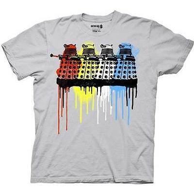 アメリカ人気キャラクター Tシャツ ドクターフー Doctor Who テレビ アニメ キャラクターグッズ Rainbow Color Daleks