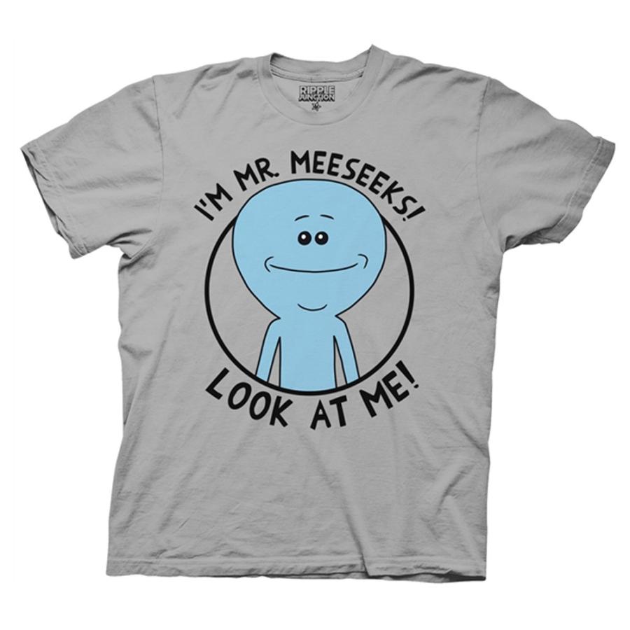 アメリカ人気キャラクター Tシャツ リックアンドモーティ Rick And Morty Meeseeks Look At Me Adult Swim Licensed Unisex T Shirts Grey E パンダストア 通販 Yahoo ショッピング