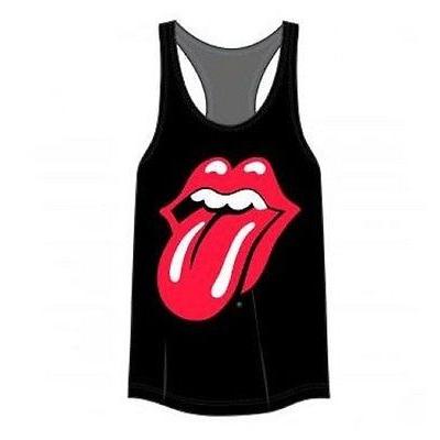 クリスマス プレゼント バイヤー厳選 円高還元セール開催中 アメリカ人気キャラクター ブラウス ローリングストーンズ Rolling Stones Tongue Logo Licensed Racerback Women S Tank Top Black Large Www Hbt Gob Pe