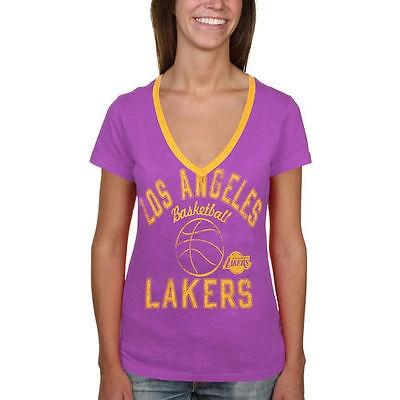 独特の上品 バスケットボール NBA メジャー USA 全米 アメリカ 海外セレクトブランド ロサンゼルス Lakers レディース パープル Back Court Current Day Logo Tシャツ その他 バスケ用品