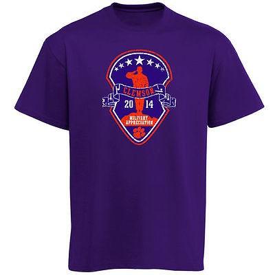 【期間限定特価】 カレッジ NCAAClemson T-Shirt Out Purple Game Appreciation Military 2014 Purple Tigers 記念グッズ