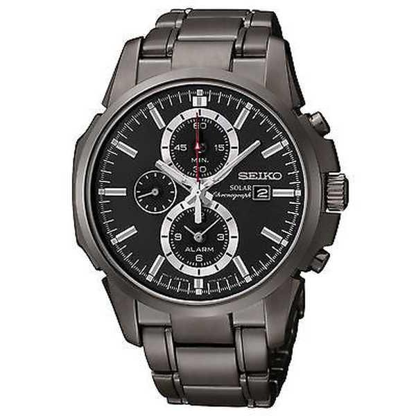 最新作売れ筋が満載 腕時計 セイコー Seiko メンズ SSC095 'Adventure-ソーラー' クロノグラフ ブラック ステンレス スチール 腕時計 腕時計