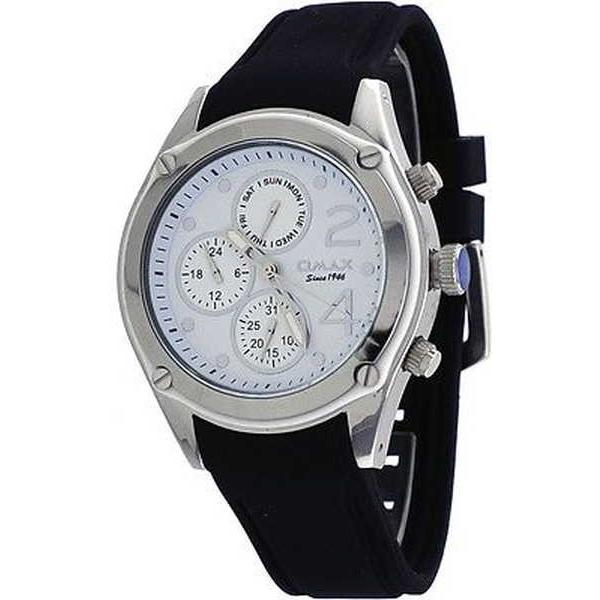 売り切れ必至！ ファンクション マルチ バンド シリコン メンズ PA11P321 Omax オーマックス 腕時計 ホワイト 腕時計 アナログ ダイヤル 腕時計