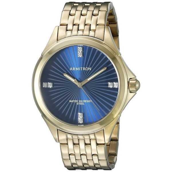 【ラッピング無料】 メンズ 20/5086BLGP Armitron アーミトロン 腕時計 ゴールド 腕時計 ダイヤル ブルー Ray Sun アクセンティッド スワロフスキ トーン 腕時計