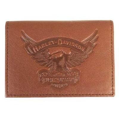 期間限定30％OFF! Harley-Davidson ハーレーダビッドソン 財布 Men's EE9089L-SCOTCH Case Card Guesseted Leather Embossed Eagle その他財布