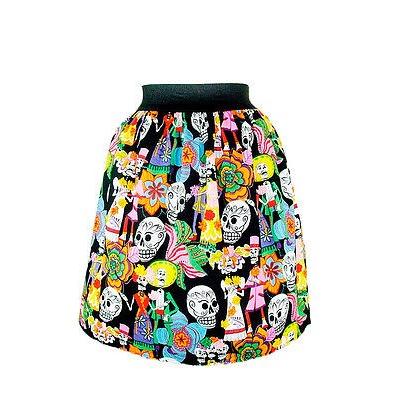 送料込 スカート レディース 海外セレクション Women S Hemet Catrinos Catrinas Mexican Pleated Skirt Day Of The Dead Skulls 全品送料無料 Www Ladislexia Net