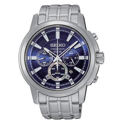 セイコー 腕時計 Seiko Ssc387 ソーラー クロノグラフ ブルー ダイヤル ステンレス スチール ブレスレット メンズ 腕時計 Www Feate Org