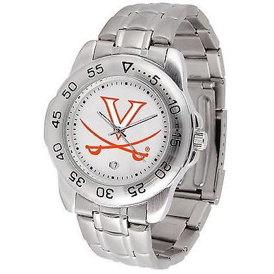 安価 カレッジ スポーツ ユニフォーム NCAA サンタイム Virginia Cavaliers Sport Watch Steel Band White Dial Ladies or Mens, エコー米穀 f2426a5f