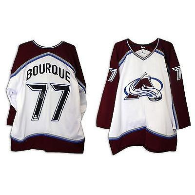 E パンダストア Jersey ウェア ユニフォーム Bourque アメリカン Autographed ホッケー Bourque ユニフォーム アメリカン Colorado Avalanche Nhl Ray White その他アイスホッケー用品