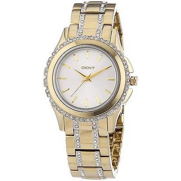 雑誌で紹介された 腕時計 ディーケーエヌワイ DKNY レディース NY8699 'Brooklyn' クリスタル ゴールドトーン ステンレス スチール 腕時計, 魚一 f914e981