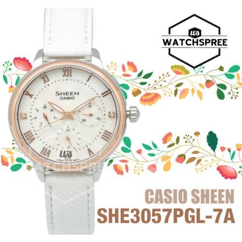 【全品送料無料】 腕時計 カシオ SHE3057PGL-7A Watch Multi-hand Crystals Swarovski Sheen Casio 腕時計