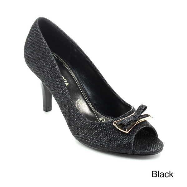 通販卸し売り ヒール パンプス シューズ 靴 海外厳選ブランド Lasonia レディース メタリック グリッター Stiletto Peep Toe ドレス Party ハイヒール M7743 Black 安い お 店 Www Superavila Com