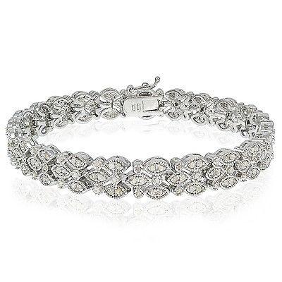 新しいコレクション シルバースペック ダイヤモンド 1.00 CTTW ダイヤモンド Marquise テニス ブレスレット in ブラス, 堀田勉強堂 3349c8eb