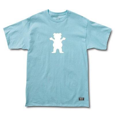 Tシャツ グリズリーグリップテープ Grizzly Griptape Men's OG Bear Basic T Shirt Slate Blue Skate Clothing Apparel