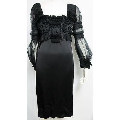 レディース ドレス ワンピース 3 ヴァレンティノ 8 3 レディースファッション Valentino レディース Front ブラック Ruffle Knot E Front