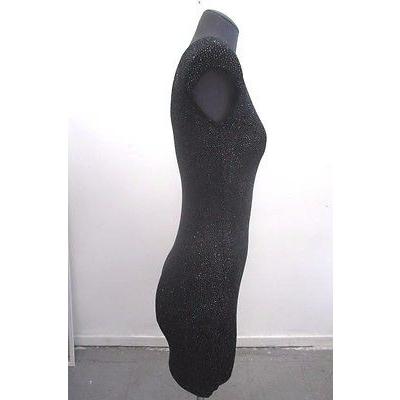 送料無料 レディース ドレス ワンピース ブライアンリッテンバーグ Brian Lichtenberg グリッター ダイヤモンド ブラック ワン Shoulder ドレス サイズ ミディアム お1人様1点限り Iswitcher Com
