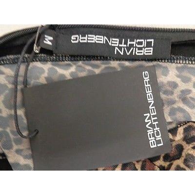 セール レディース ドレス ワンピース ブライアンリッテンバーグ Brian Lichtenberg ブラック 長袖 ドレス ウイズ Mesh Cheetah プリント サイズ M おしゃれ Www Yalaphone Com
