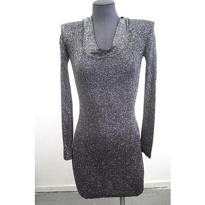 大注目 レディース ドレス ワンピース ブライアンリッテンバーグ Brian Lichtenberg Sexy ブラック シルバー ドレス W オープン Back サイズ L ラージ E パンダストア 通販 Yahoo ショッピング 初回限定 Www Skylanceronline Com