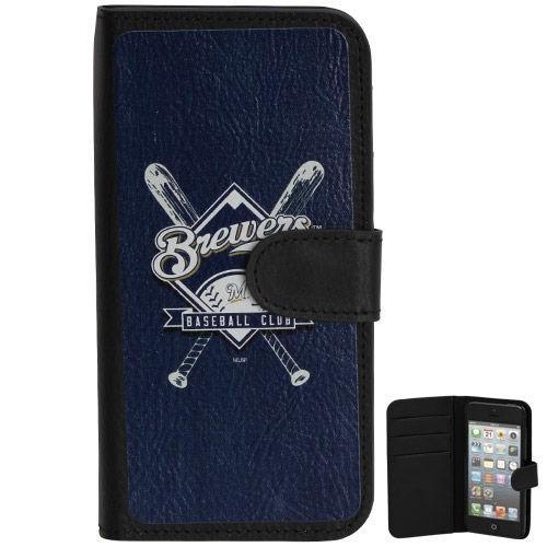 激安通販新作 5 iPhone Bats Brewers Milwaukee ケース カヴァルー Wallet ブラック - iPhone用ケース