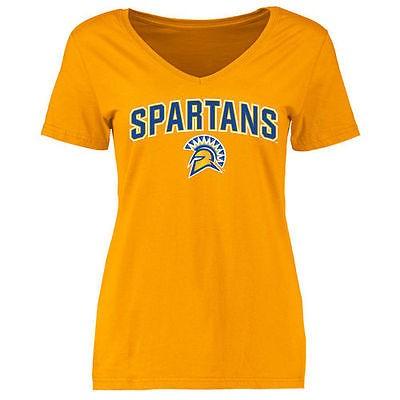 新品入荷 ファナティックス Tシャツ Fit スリム Mascot Proud ゴールド レディース Spartans State Jose San 全米 USA アメリカ NCAA スポーツ 大学 カレッジ 記念グッズ