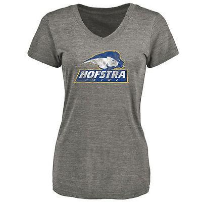 美しい ファナティックス カレッジ 大学 スポーツ NCAA アメリカ USA 全米 Hofstra University Pride Female グレー クラシック Primary Tri-Blend Vネック Tシャツ スポーツアイテム