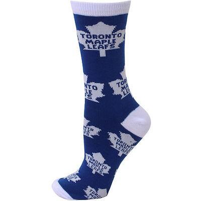 海外並行輸入正規品 フォーベアフィート カレッジ - NCAA Toronto Maple Leafs レディース Descending Grid Logo Tall 靴下 その他アイスホッケー用品