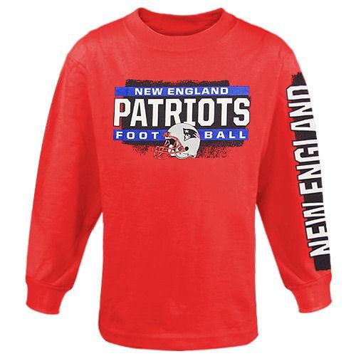 少し豊富な贈り物 Long Up Straight Preschool Patriots England New  NFL フットボール 応援 ユニフォーム レプリカ ウェア ファン スポーツ Sleeve Red Shirt T 記念グッズ