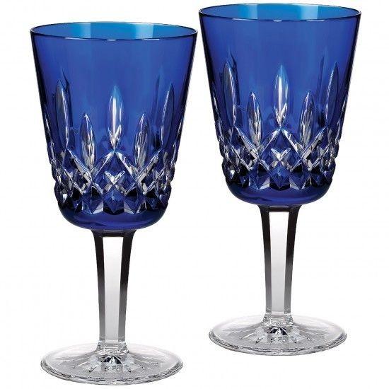 WATERFORD ウォーターフード ワイングラス クリスタルガラス WATERFORD LISMORE COBALT GOBLET PAIR