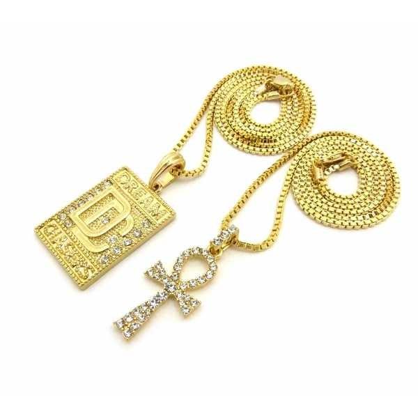 高速配送 ネックレス エスアンドピージュエリー アイスアウト ヒップホップ アンク Dream Chasers Dc ペンダント 24 30 ボックス チェーン 2 ネックレス セット 安いそれに目立つ World Of Heating De