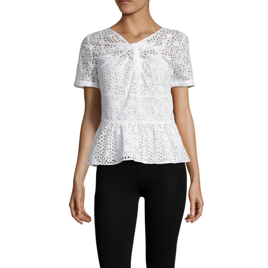 トップス オスカーデラレンタ Oscar De La Renta Gathered Eyelet White Cotton Blouse Top 4 12 Www Unipymes Com