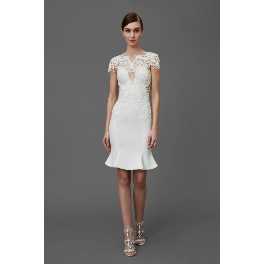 春夏新色 ワンピース マルケッサ ノッテ 17 Marchesa Illusion Lace Appliqu Flared Hem Cocktail Dress Ivory 4 新しいコレクション Nooitmeergrasmaaien Be