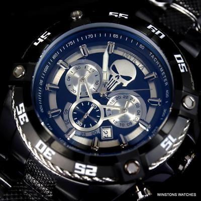 独特な 【送料無料】 インヴィクタ 腕時計 Invicta New Watch 52mm Steel Stainless Black Viper Speedway Punisher Marvel 腕時計