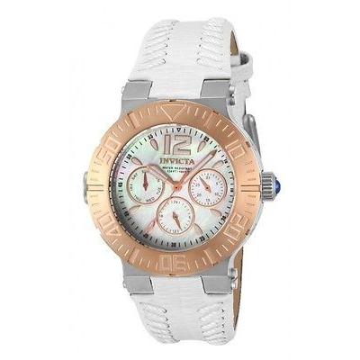 週間売れ筋 腕時計 インヴィクタ レディース Invicta14744 エンジェル MOP ダイヤル ローズ-tone ベゼル ホワイト レザー 腕時計, バギートライクショップセブン 97f85d1d