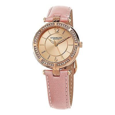 気質アップ ストゥーリングオリジナル腕時計stuhrling Original レディース 550 05 Serena Vogue ローズtone レザー クォーツ 腕時計 コンビニ受取対応商品 Bluehills Lk