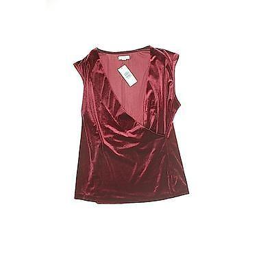 はこぽす対応商品 円高還元セール開催中 バイヤー厳選 プレゼント クリスマス チャータークラブ 56lafo L サイズ Blouse ベルベット Surplice ノースリーブ バーガンディ Club Charter トップス シャツ ブラウス トップス Daraak Com