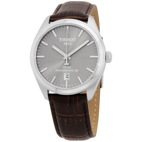 レディース腕時計 最大5万円offクーポン Tissot ティソット Pr 100 グレー ダイヤル レザー ストラップ オートマチック メンズ 腕時計 T Ohaiwzefx7 Shahjahanmosque Org Uk