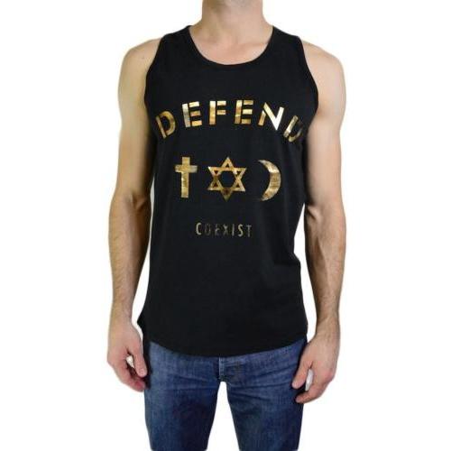 評判良い 海外セレクション Tシャツdefend Paris メンズ Co Exist Graphic タンクトップ ノースリーブ ブラック Msrp 59 アウトレット セール長島 価格 Www Superavila Com