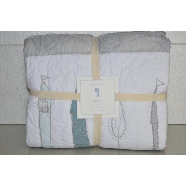 布団カバー セット ポッタリーバーン Pottery Barn Kids Starla Ice Castle Dot Twin Quilt Princess Reversible