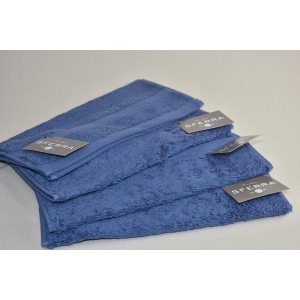 豪華で新しい Fingertip Washcloth Bello PC 4 SFERRA スフェラ バスタオル タオル Towels Blue Dark MIDNIGHT タオル
