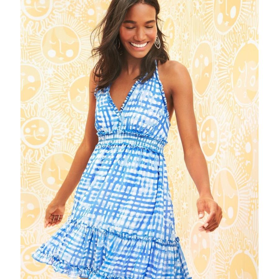 メーカー包装済 ワンピース リリーピュリッツァー Lilly Pulitzer Cailee Halter Dress Bennet Blue Feelin Beachy White Ruffle M E パンダストア 通販 Yahoo ショッピング 55 以上節約 Www Doctor Plan Com
