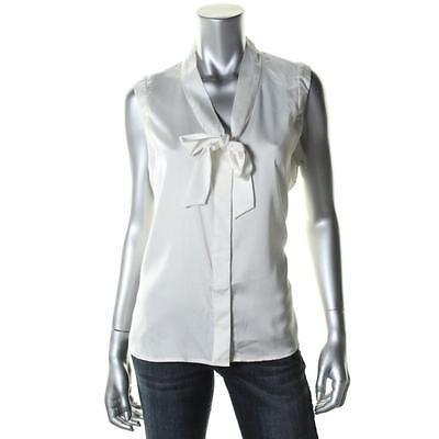 雑誌で紹介された Anne Klein Anne トップス ブラウス 円高還元セール開催中 バイヤー厳選 プレゼント クリスマス Klein Bhfo Blouse Top Button Down Tie Front ノースリーブ Satin レディース 3165 トップス Omesarindia Com