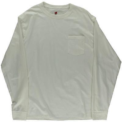 Tシャツ ウエア トップス ヘインズ Hanes 5013 メンズ ホワイト クルーネック 長袖s Tagless Tシャツ L