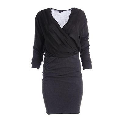 春バーゲン 特別送料無料 ジェームスパース ドレス ワンピース James Perse 6199 レディース ブラック Blouson Ruched Surplice Wear To Work ドレス 4 Bhfo